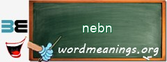 WordMeaning blackboard for nebn